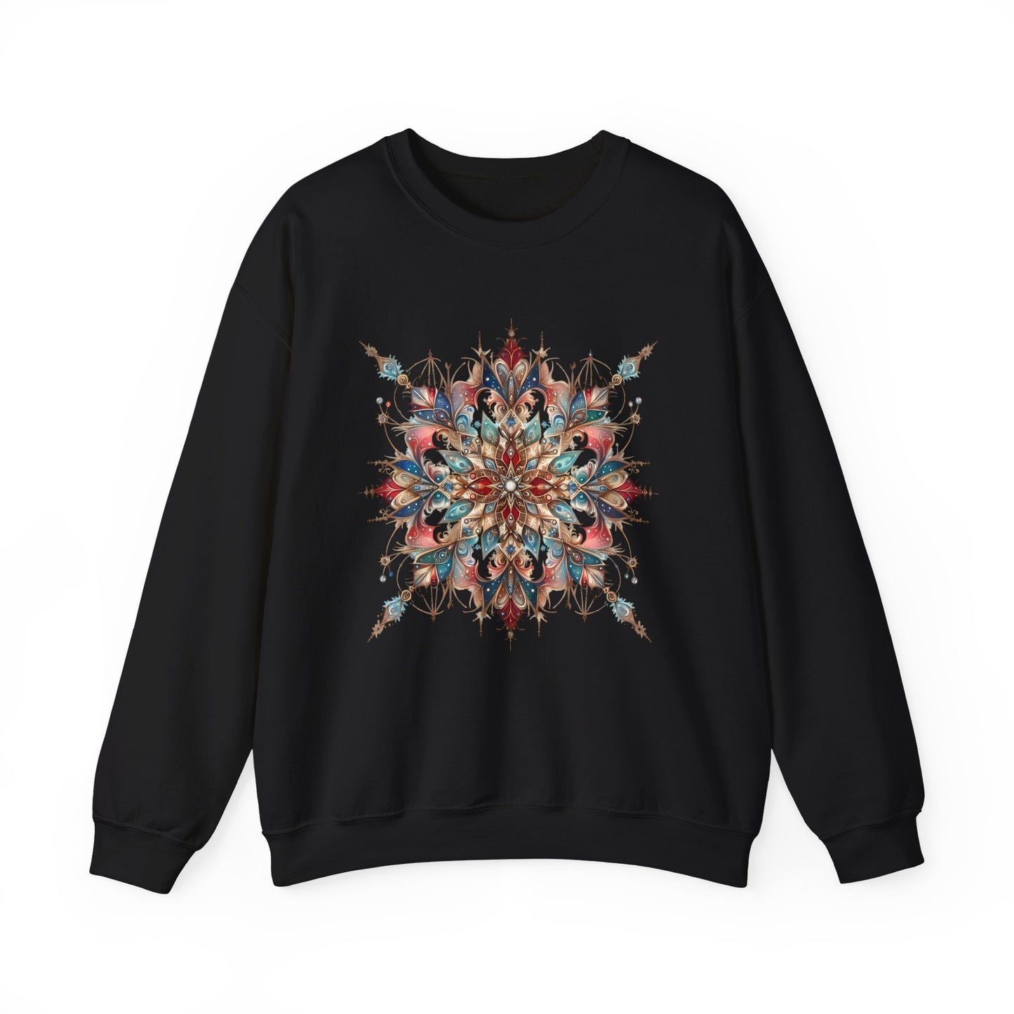 Frosted Radiance Snowflake Sweatshirt | The Anchored Bloom Winter’s Mosaic Collection