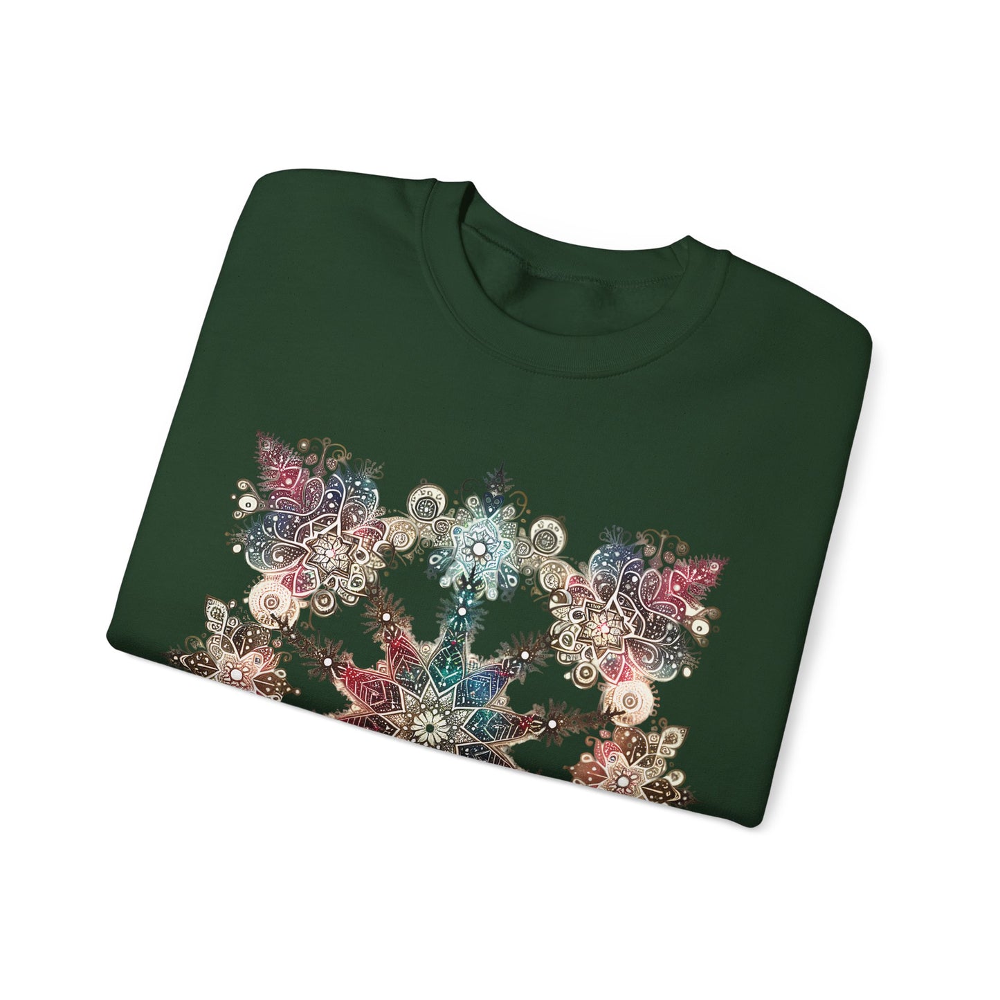 Radiant Frost Snowflake Sweatshirt | The Anchored Bloom Winter’s Mosaic Collection