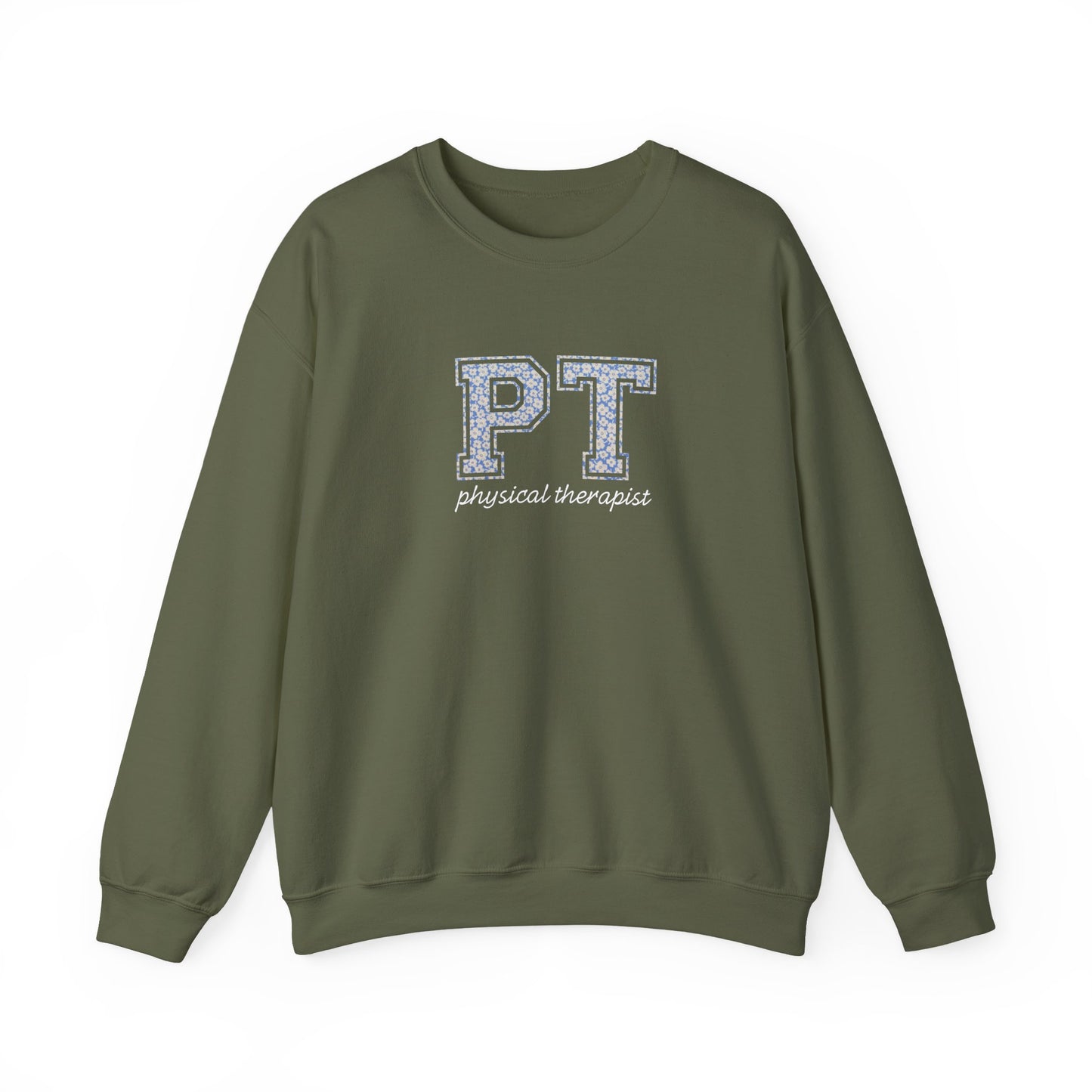 PT Sweatshirt | Collegiate Floral Crewneck | Physical Therapist Gift
