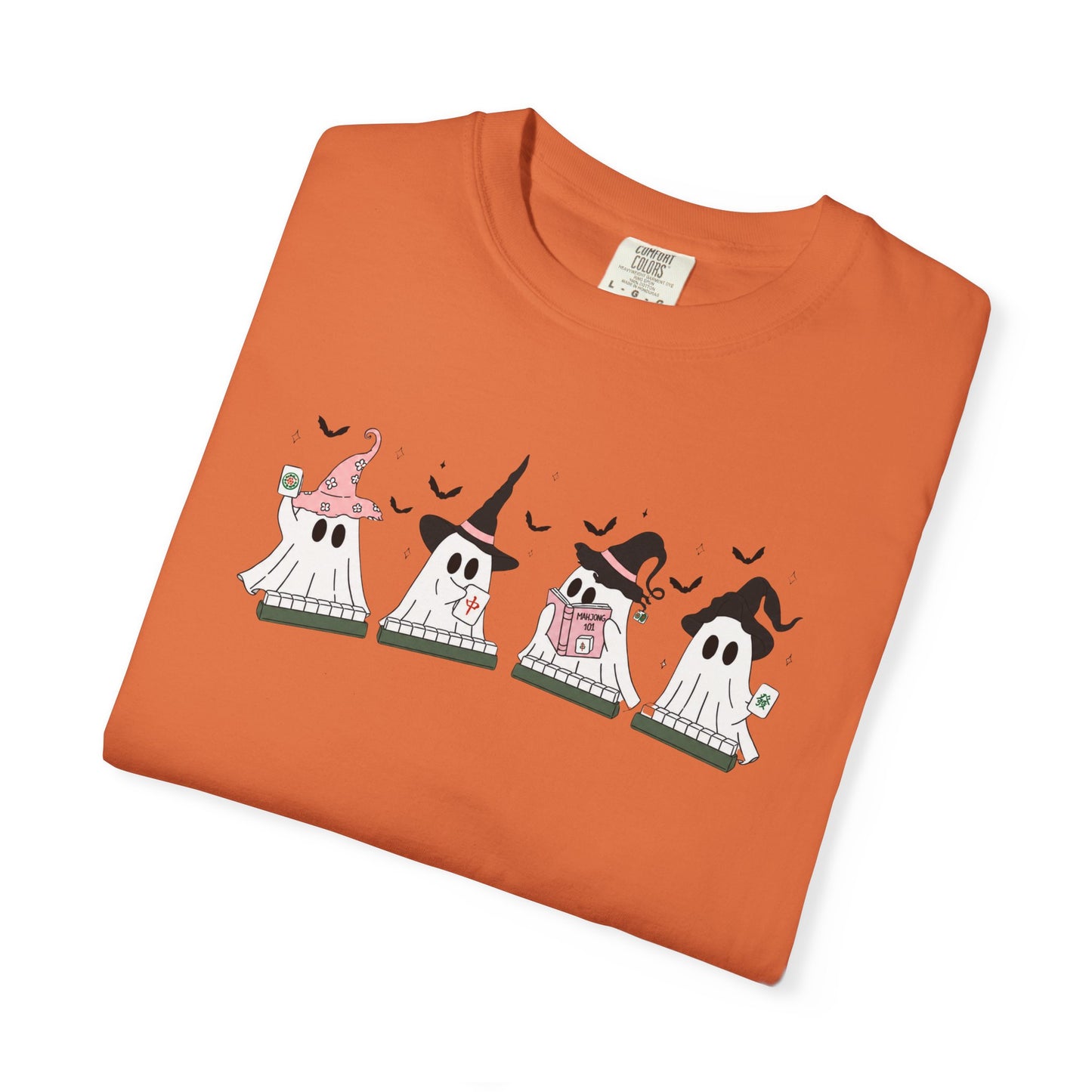 Cute Ghost Mahjong T-Shirt | Mahjong Halloween Tee