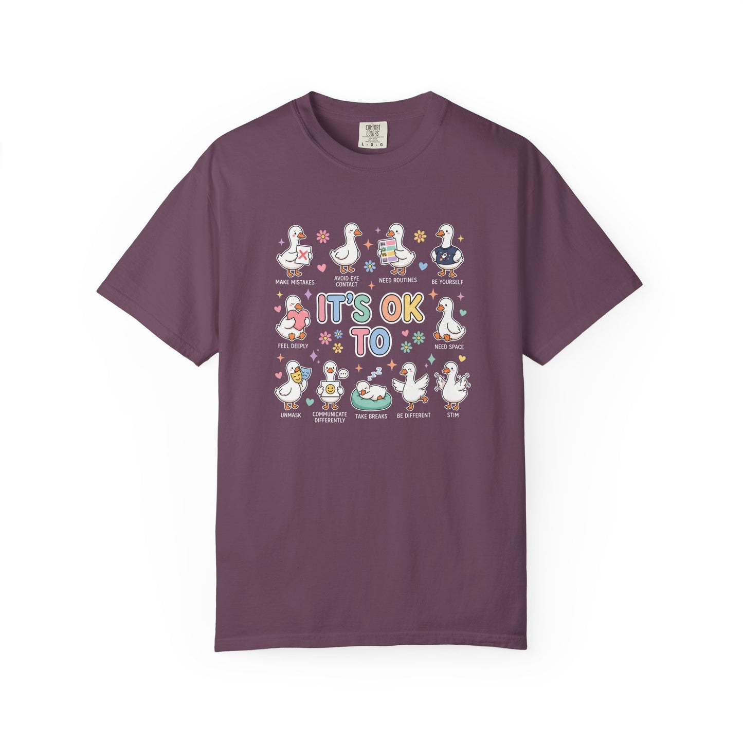 It’s OK To T Shirt | Autism Awareness & Neurodiversity Acceptance Tee | Comfort Colors Inclusive Graphic Shirt