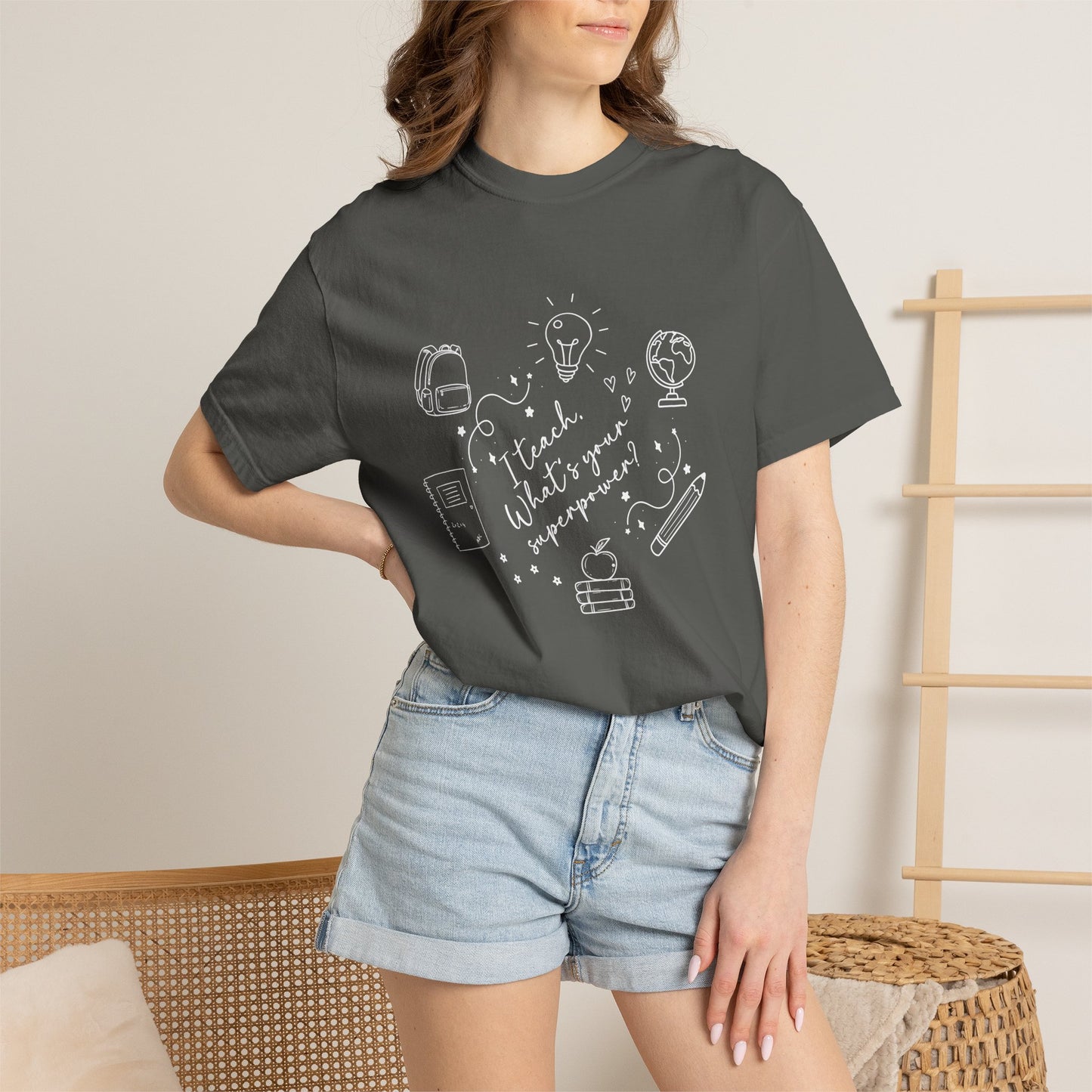 Superpower Teacher Shirt | Comfort Colors Teacher T-Shirt