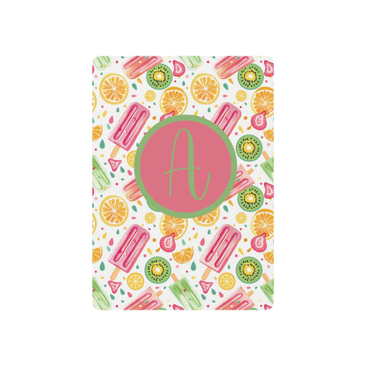Personalized Summer Treats Monogram Playing Cards
