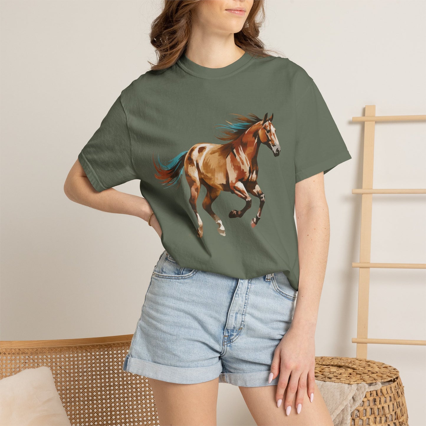 Painted  Western Horse Graphic Shirt