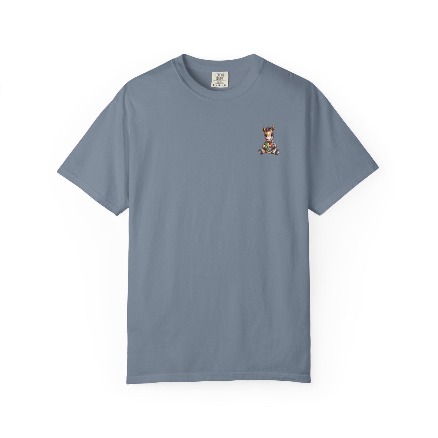 Horse & Heart Autism Awareness T Shirt | Comfort Colors Neurodiversity Support Tee