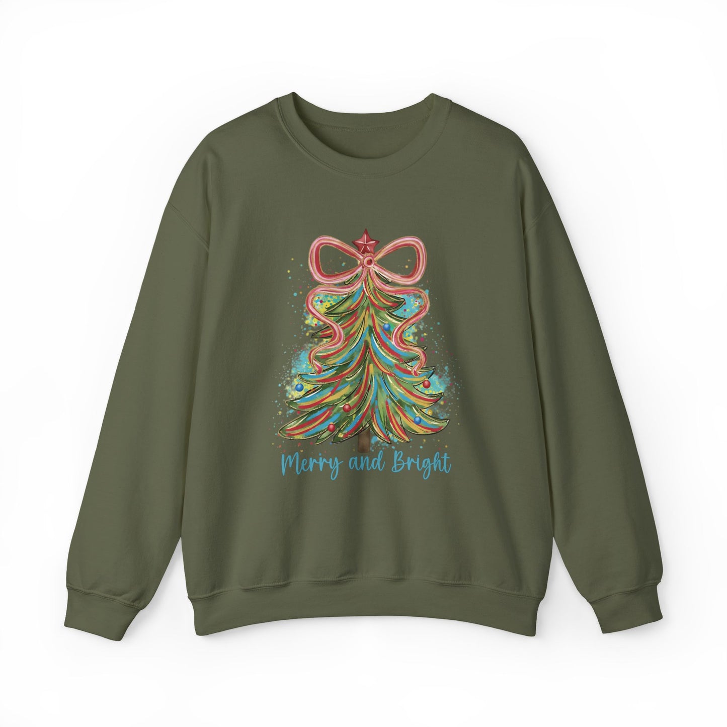 Merry and Bright Christmas Sweatshirt | Festive Holiday Crewneck