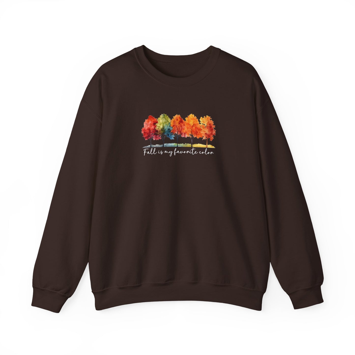 Fall Is My Favorite Color Sweatshirt | Watercolor Trees Crewneck