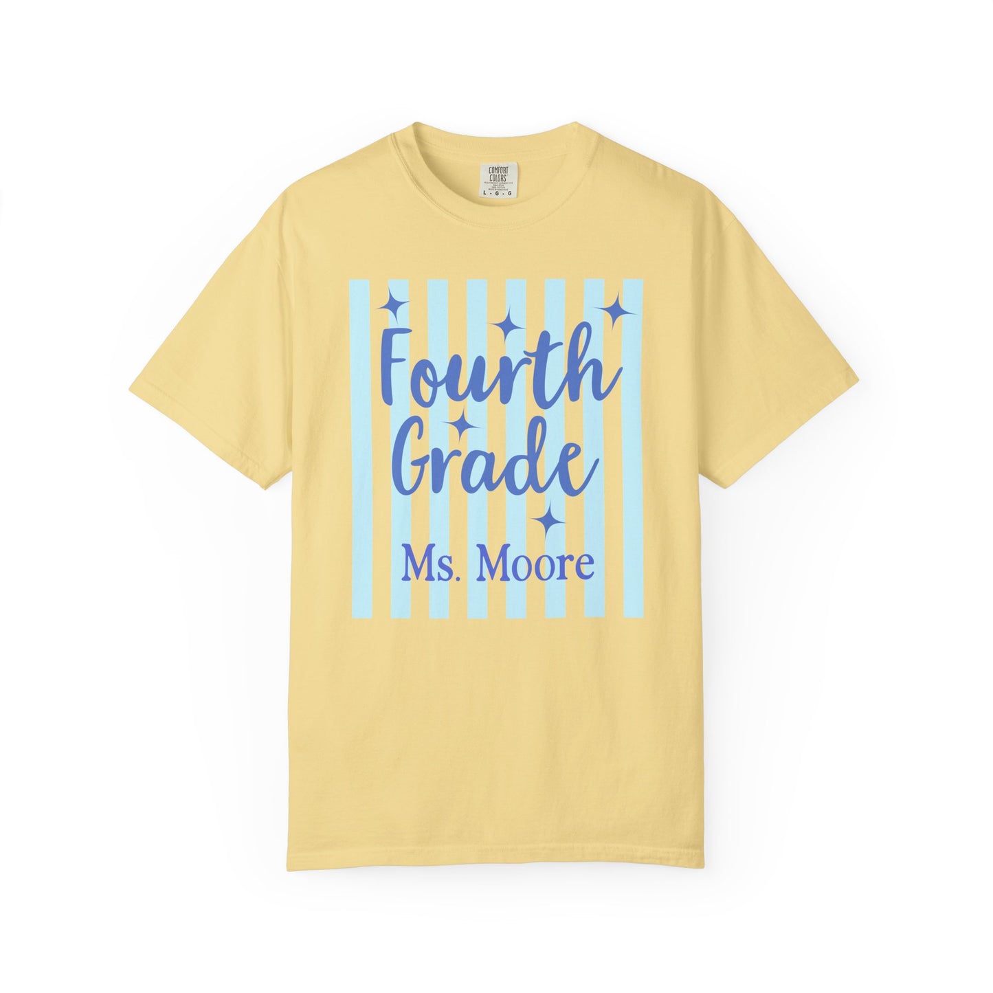 Personalized Fourth Grade Teacher Shirt | Custom Matching Fourth Grade Teacher Comfort Colors T-Shirt