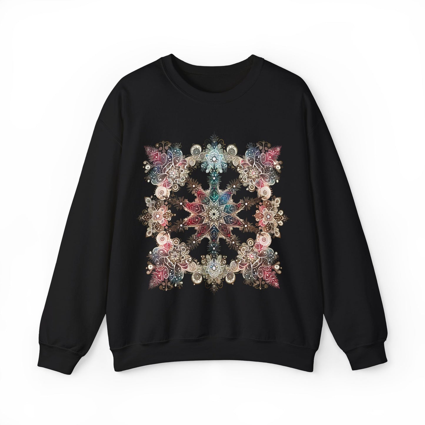 Radiant Frost Snowflake Sweatshirt | The Anchored Bloom Winter’s Mosaic Collection