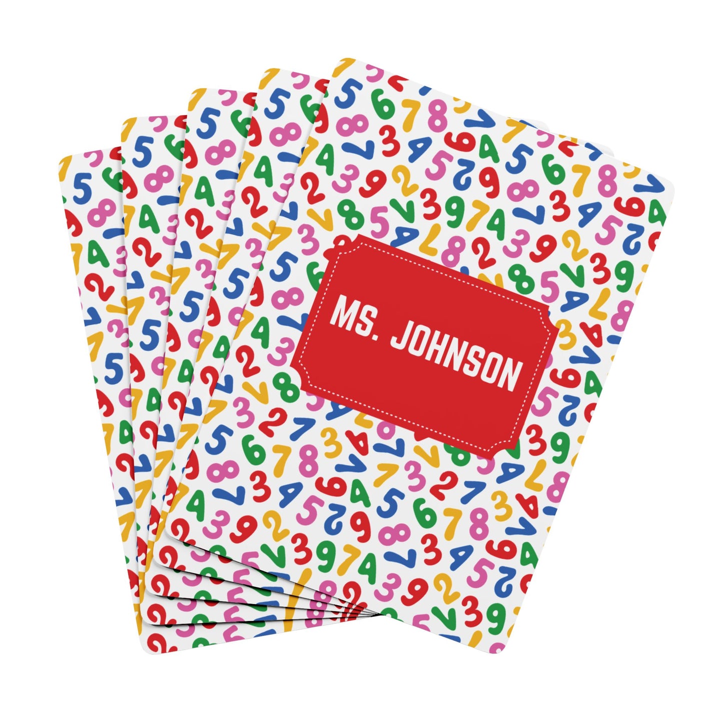 Personalized  Numbers Playing Cards