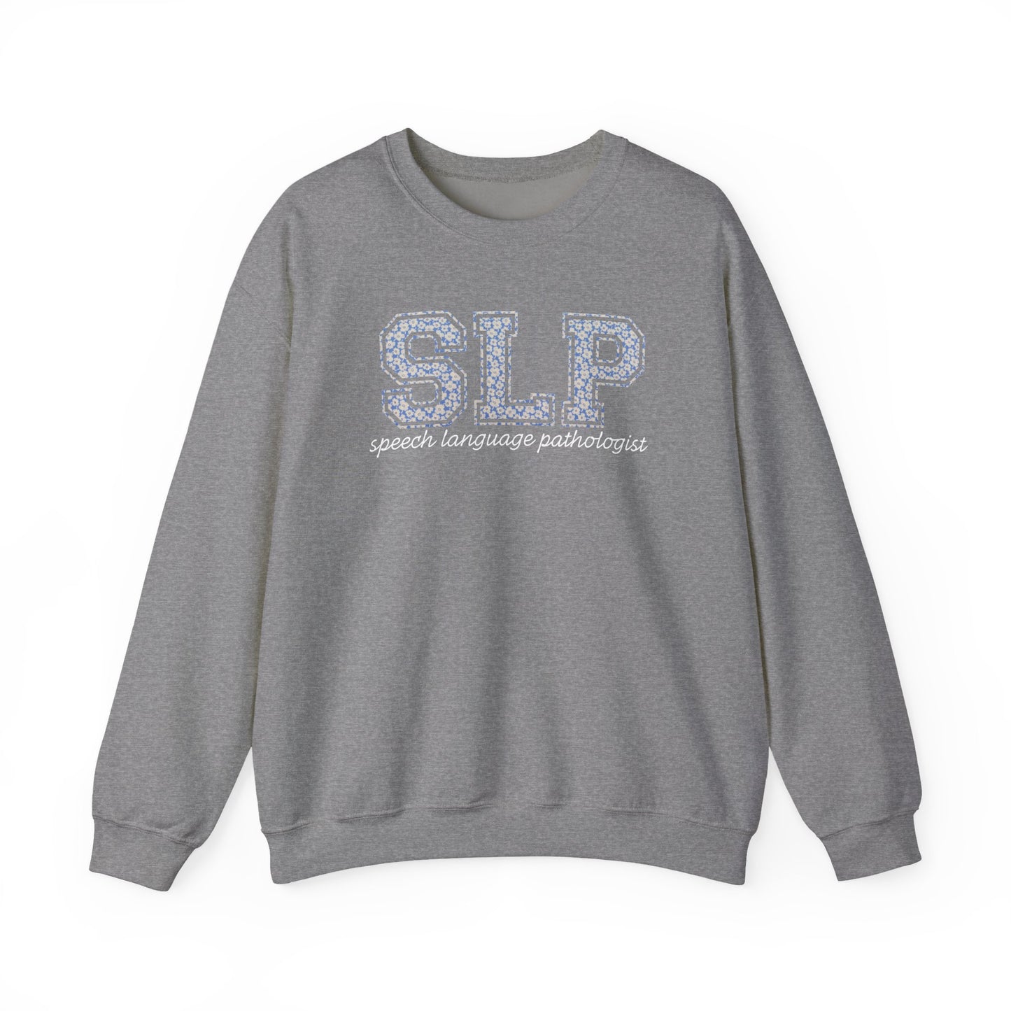SLP Sweatshirt | Collegiate Floral Crewneck | Speech Therapist Gift