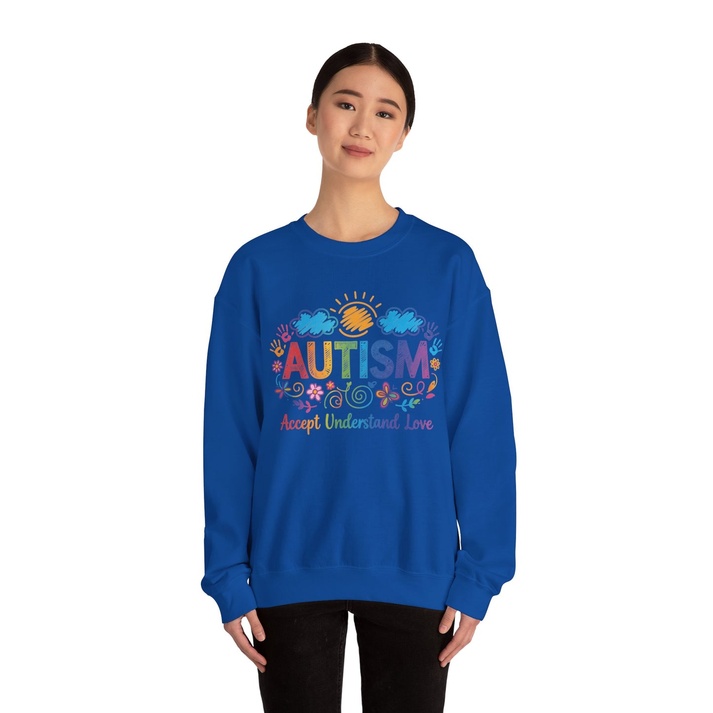 Autism Accept Understand Love Sweatshirt | Autism Awareness & Acceptance Crewneck