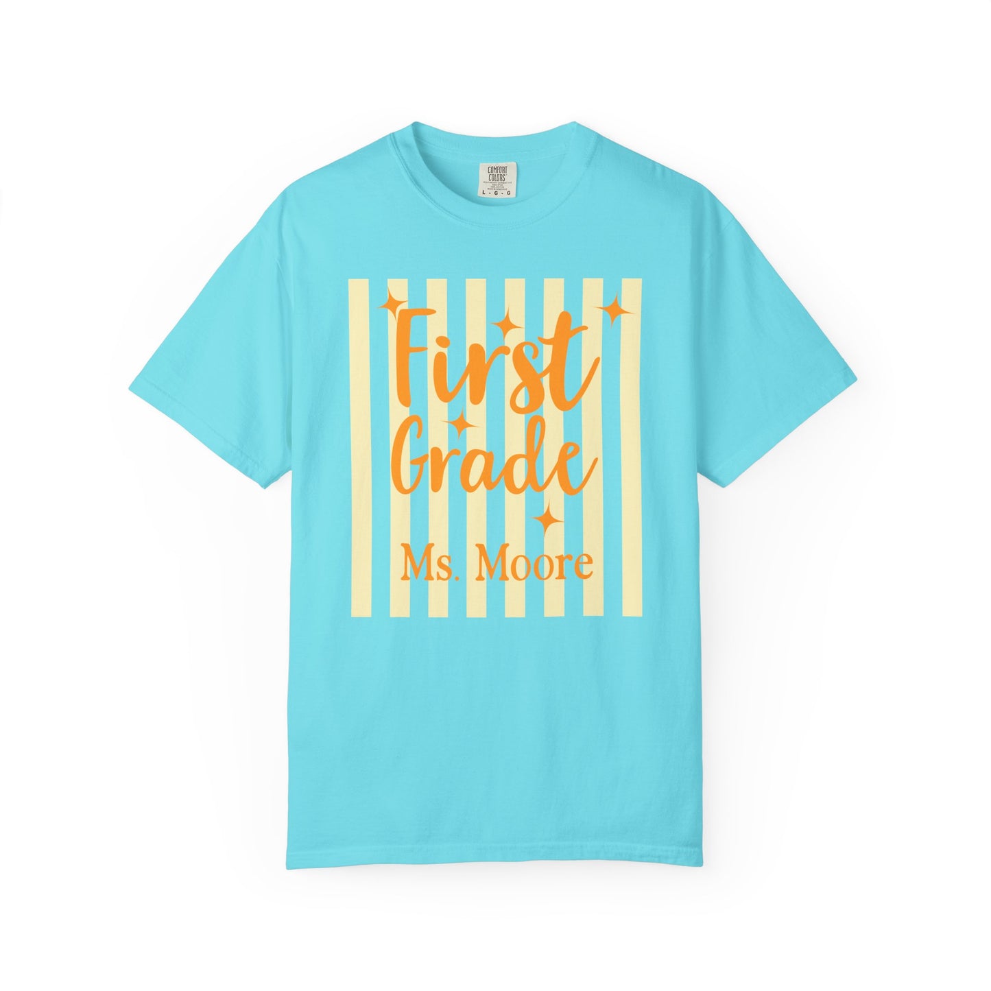Personalized First Grade Teacher Shirt | Custom Matching First Grade Teacher Comfort Colors T-Shirt