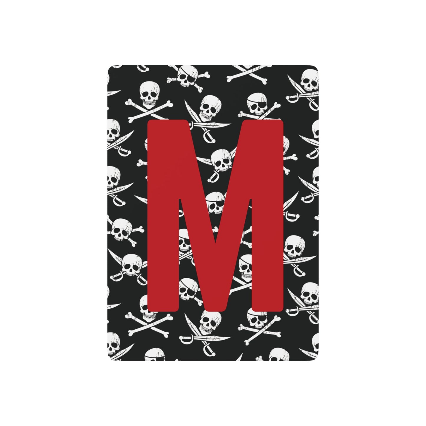 Personalized Pirate Skull Monogram Playing Cards