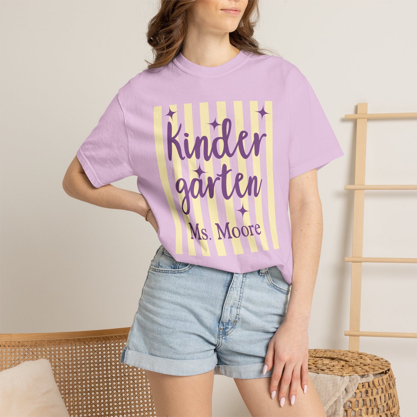Personalized Kindergarten Teacher Shirt | Custom Matching Kindergarten Teacher Comfort Colors T-Shirt