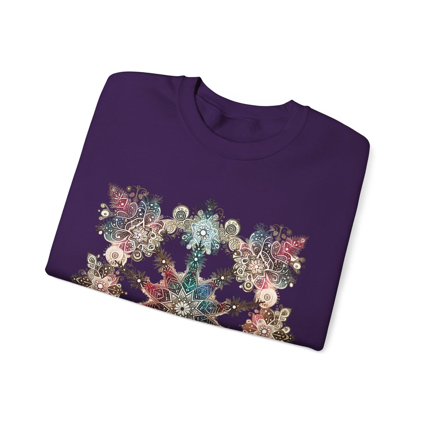 Radiant Frost Snowflake Sweatshirt | The Anchored Bloom Winter’s Mosaic Collection