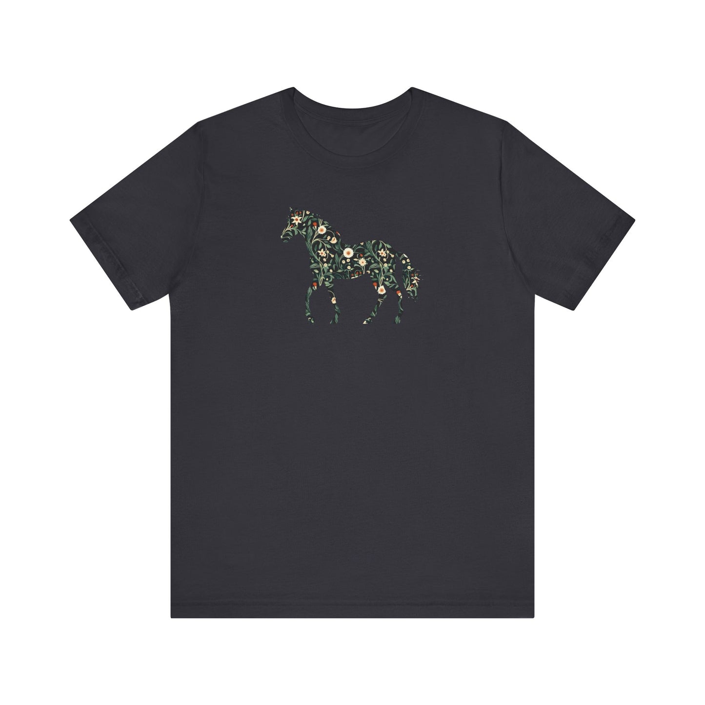 Floral Horse Short Sleeve T-Shirt - Green Vine