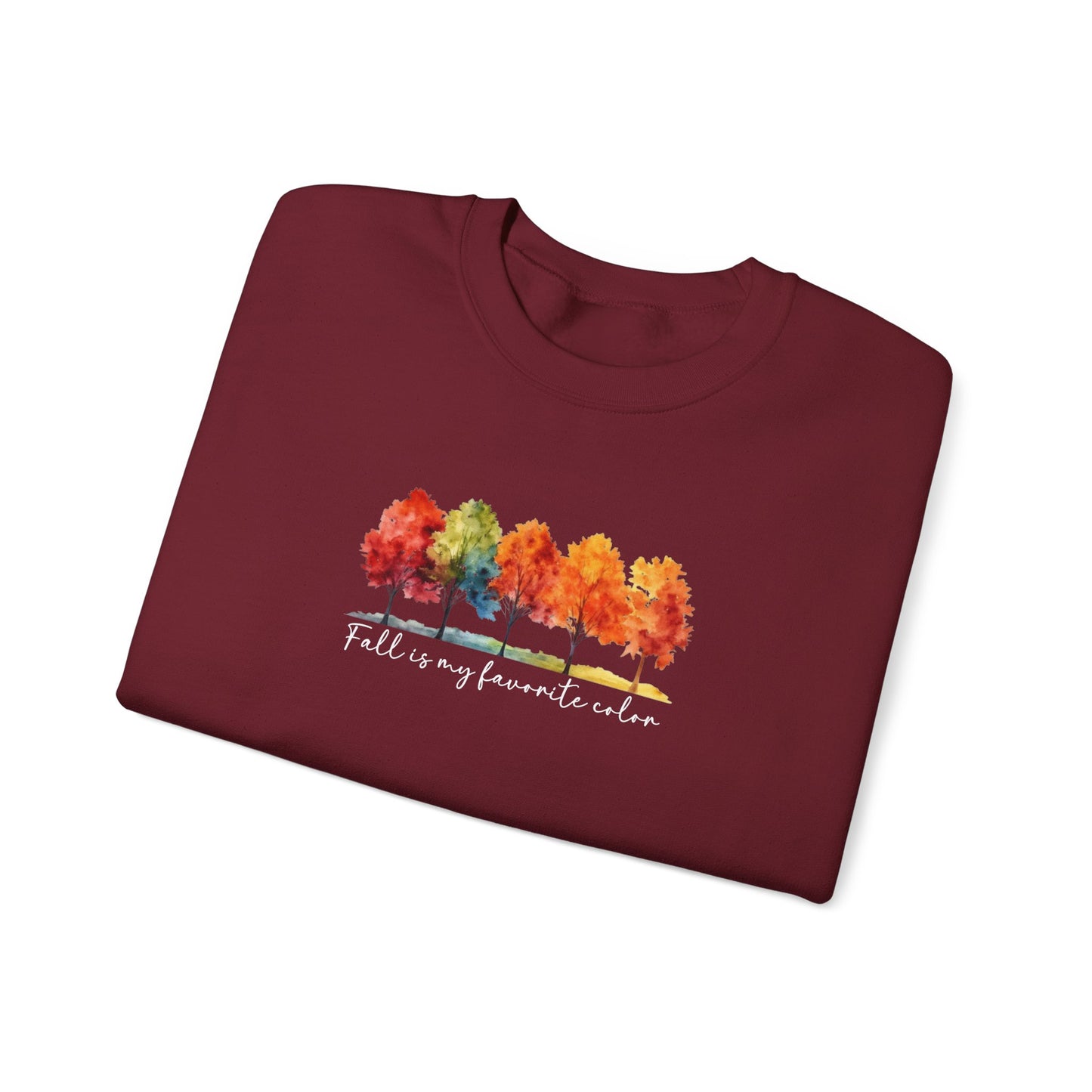 Fall Is My Favorite Color Sweatshirt | Watercolor Trees Crewneck