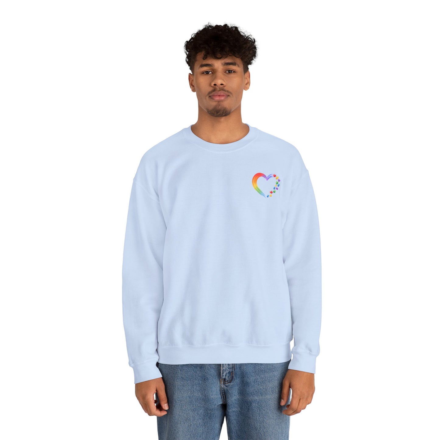 Autism Awareness Heart Sweatshirt | Neurodiversity Support Crewneck