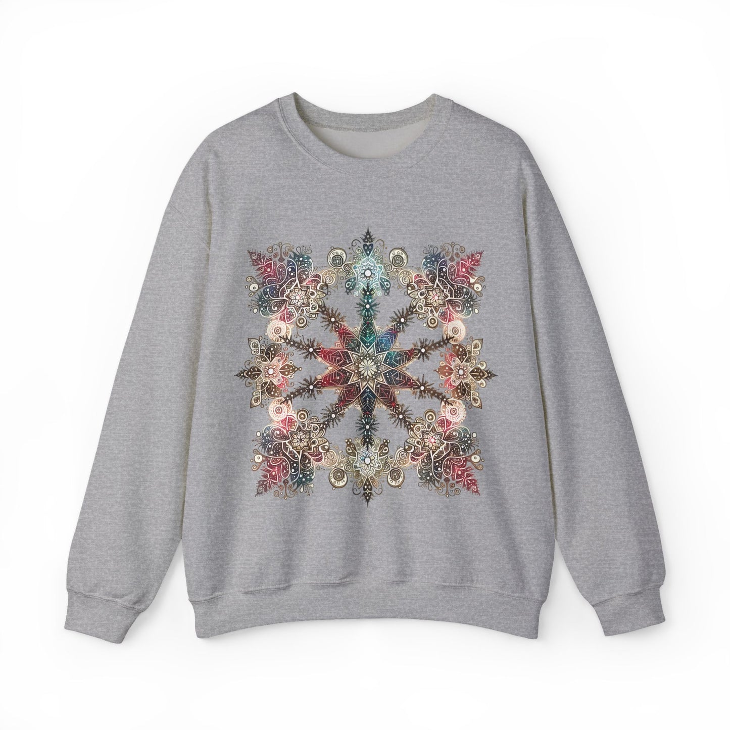 Radiant Frost Snowflake Sweatshirt | The Anchored Bloom Winter’s Mosaic Collection