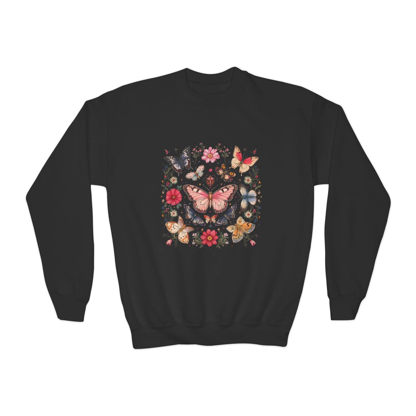 Boho Bloom Butterfly Youth Sweatshirt