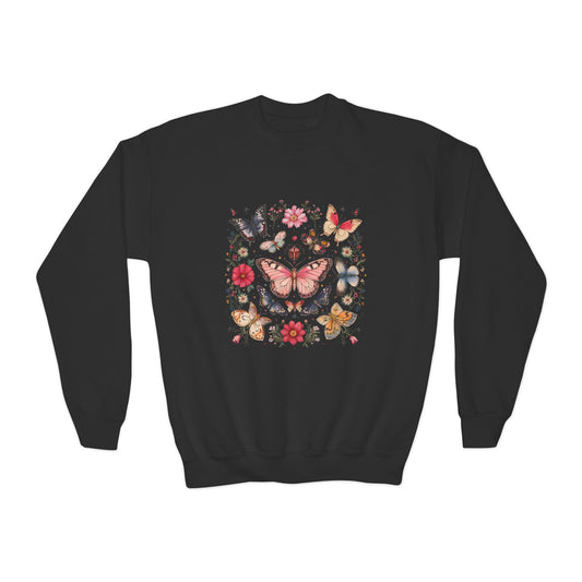 Boho Bloom Butterfly Youth Sweatshirt
