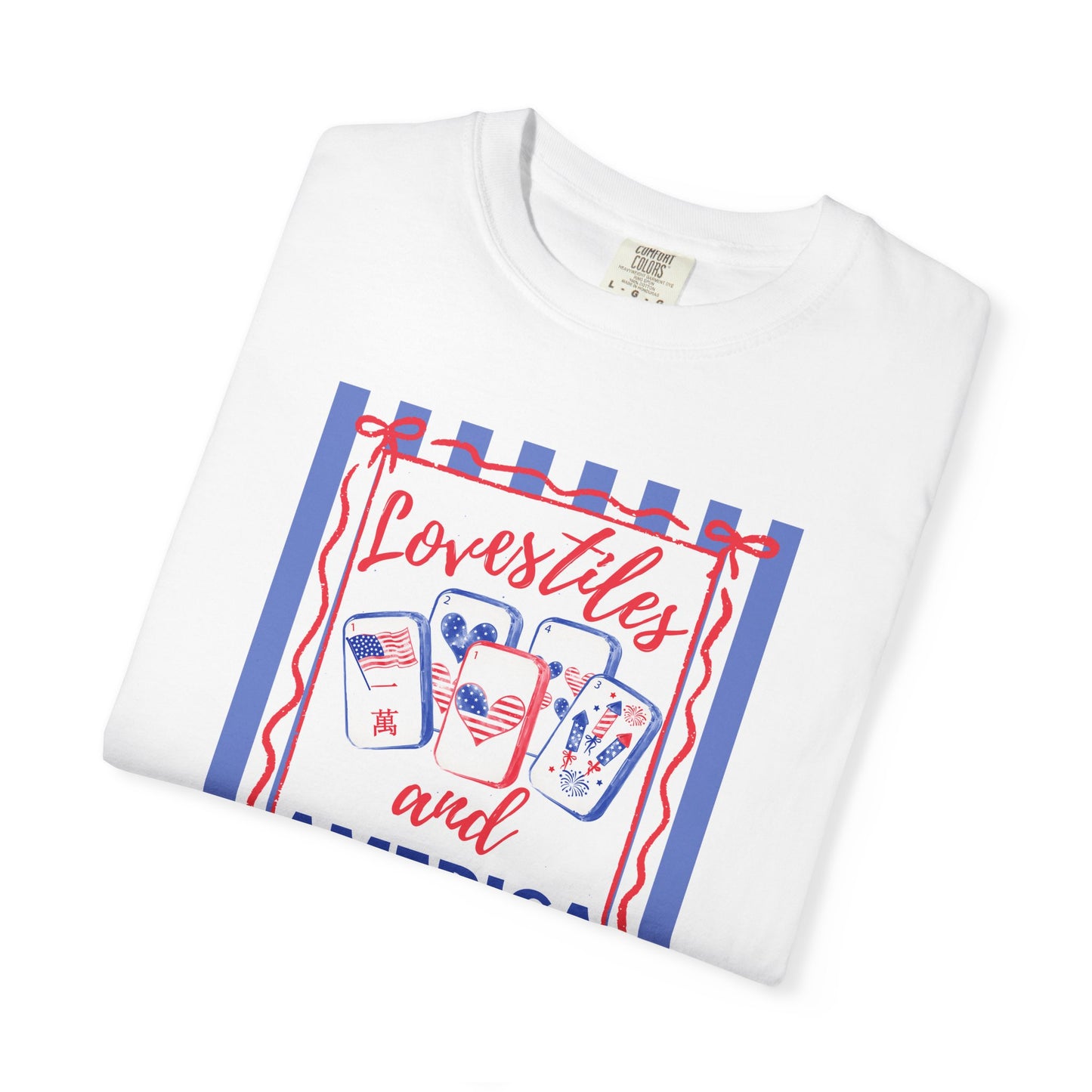 Loves Tiles and America Too Comfort Colors T-Shirt