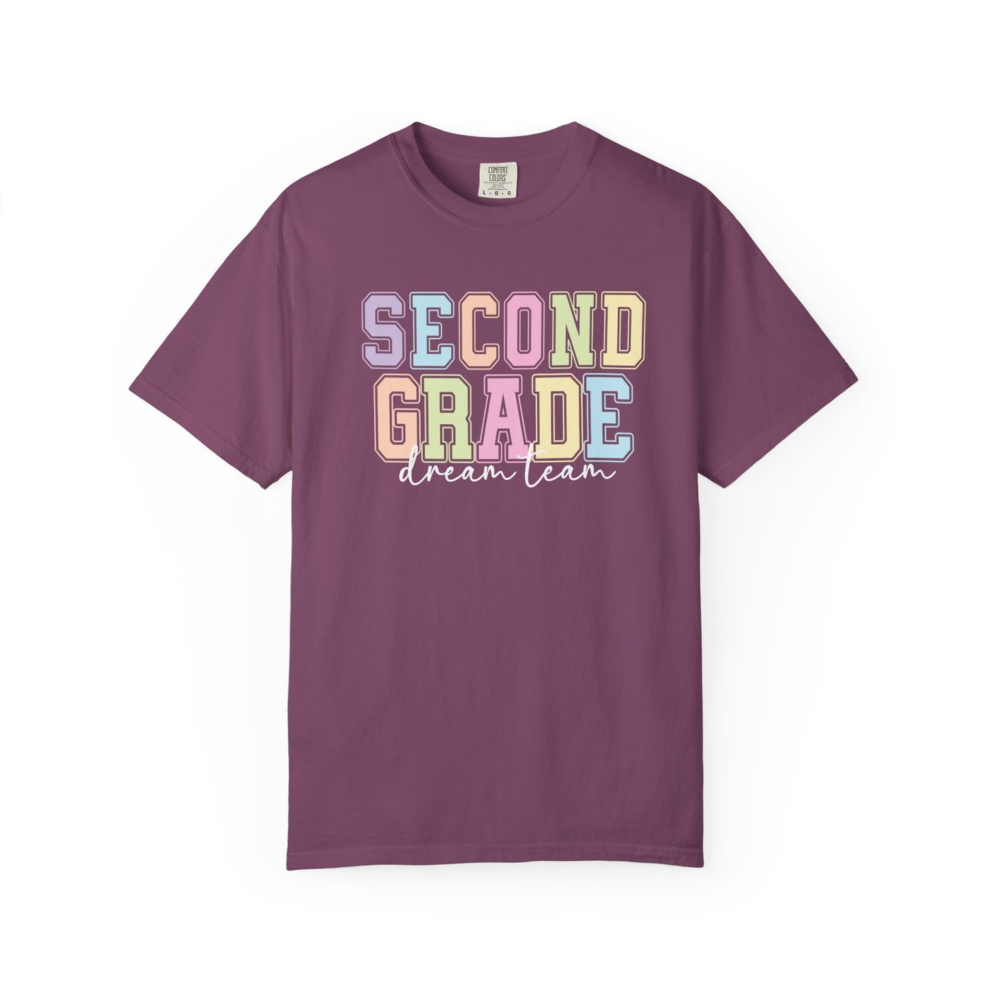 Second Grade Dream Team Comfort Colors® Teacher Shirt | Grade Level Teacher T-Shirt