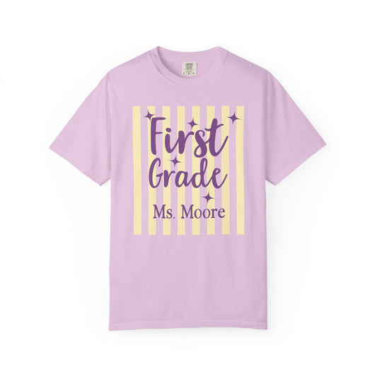 Personalized First Grade Teacher Shirt | Custom Matching First Grade Teacher Comfort Colors T-Shirt