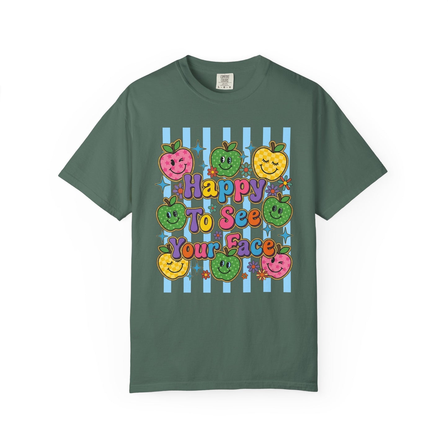 Happy To See Your Face Teacher Shirt |  Retro Comfort Colors Back to School Shirt