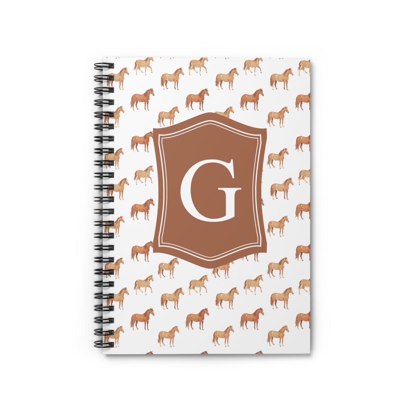 Personalized Horse Pattern Spiral Notebook