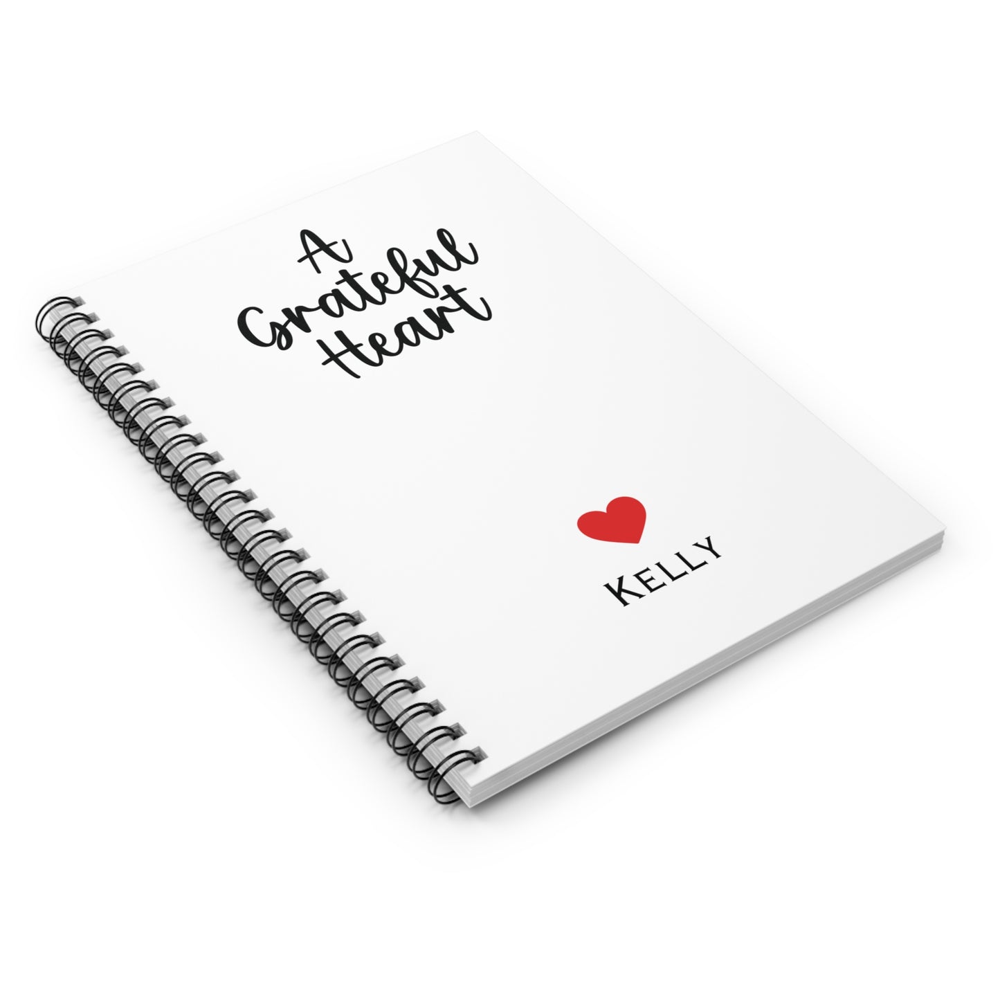 A Grateful Heart Personalized Spiral Journal