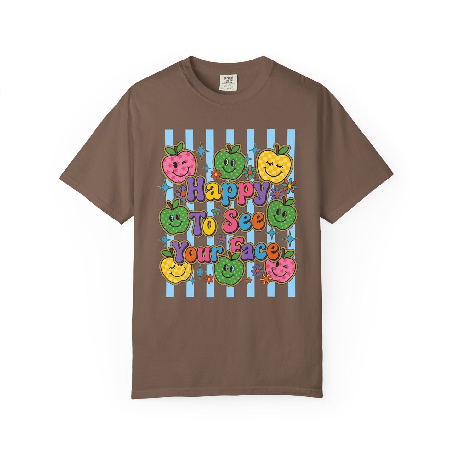 Happy To See Your Face Teacher Shirt |  Retro Comfort Colors Back to School Shirt