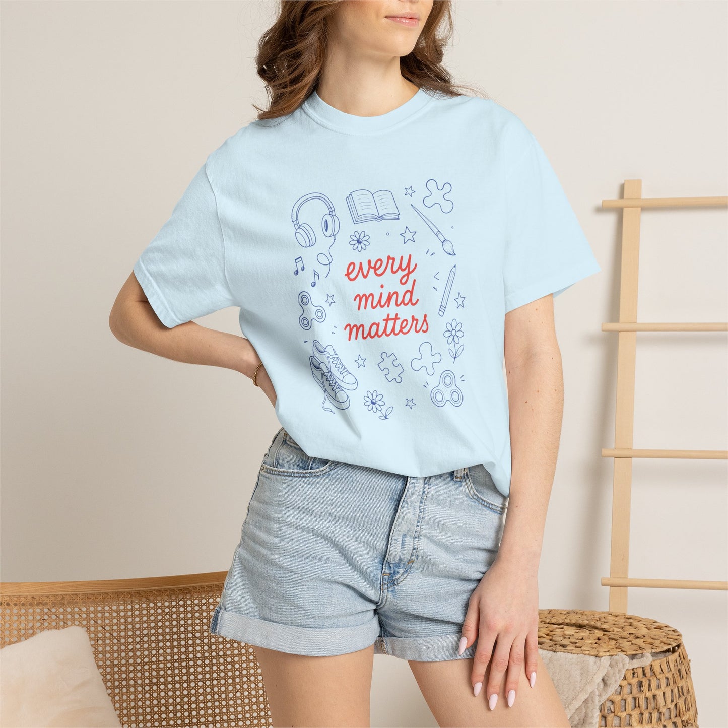 Every Mind Matters Comfort Colors T-Shirt | Neurodiversity & Inclusion Shirt