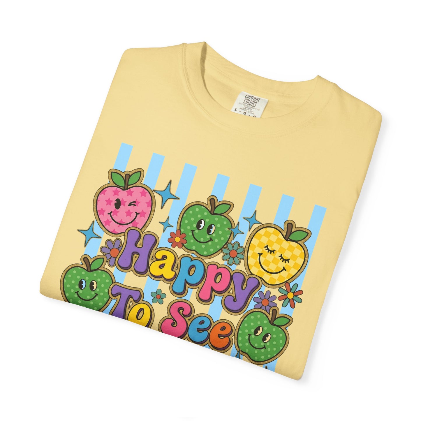 Happy To See Your Face Teacher Shirt |  Retro Comfort Colors Back to School Shirt
