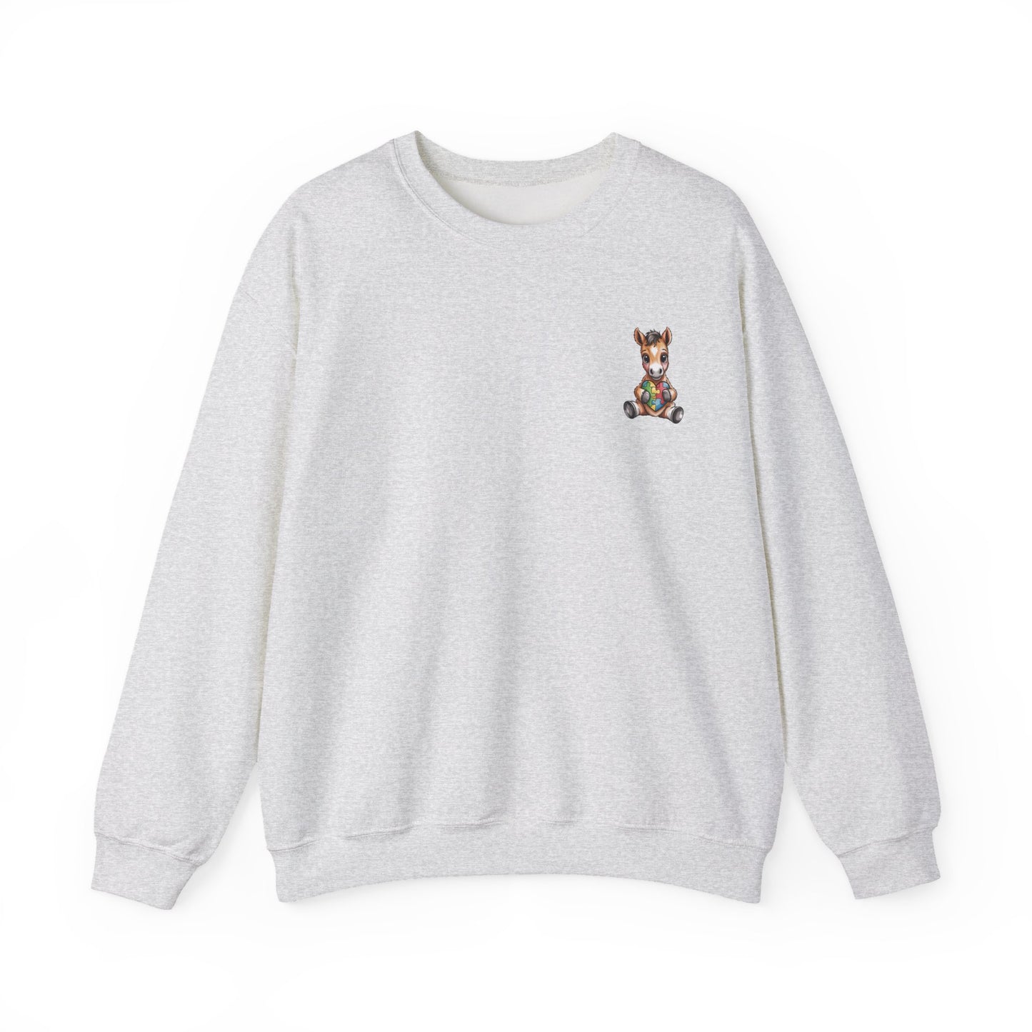Horse & Heart Autism Awareness Sweatshirt | Neurodiversity Support Crewneck