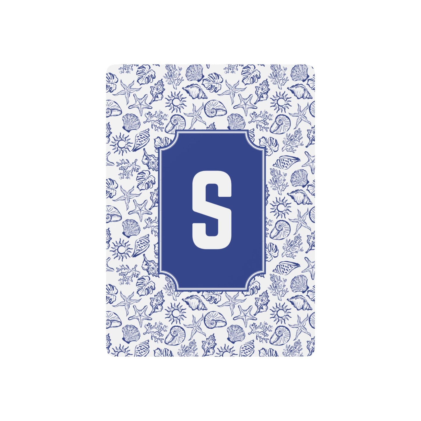 Personalized Coastal Monogram Playing Cards