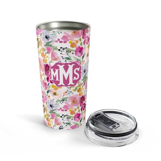 Personalized Floral Garden 20oz Stainless Steel Tumbler