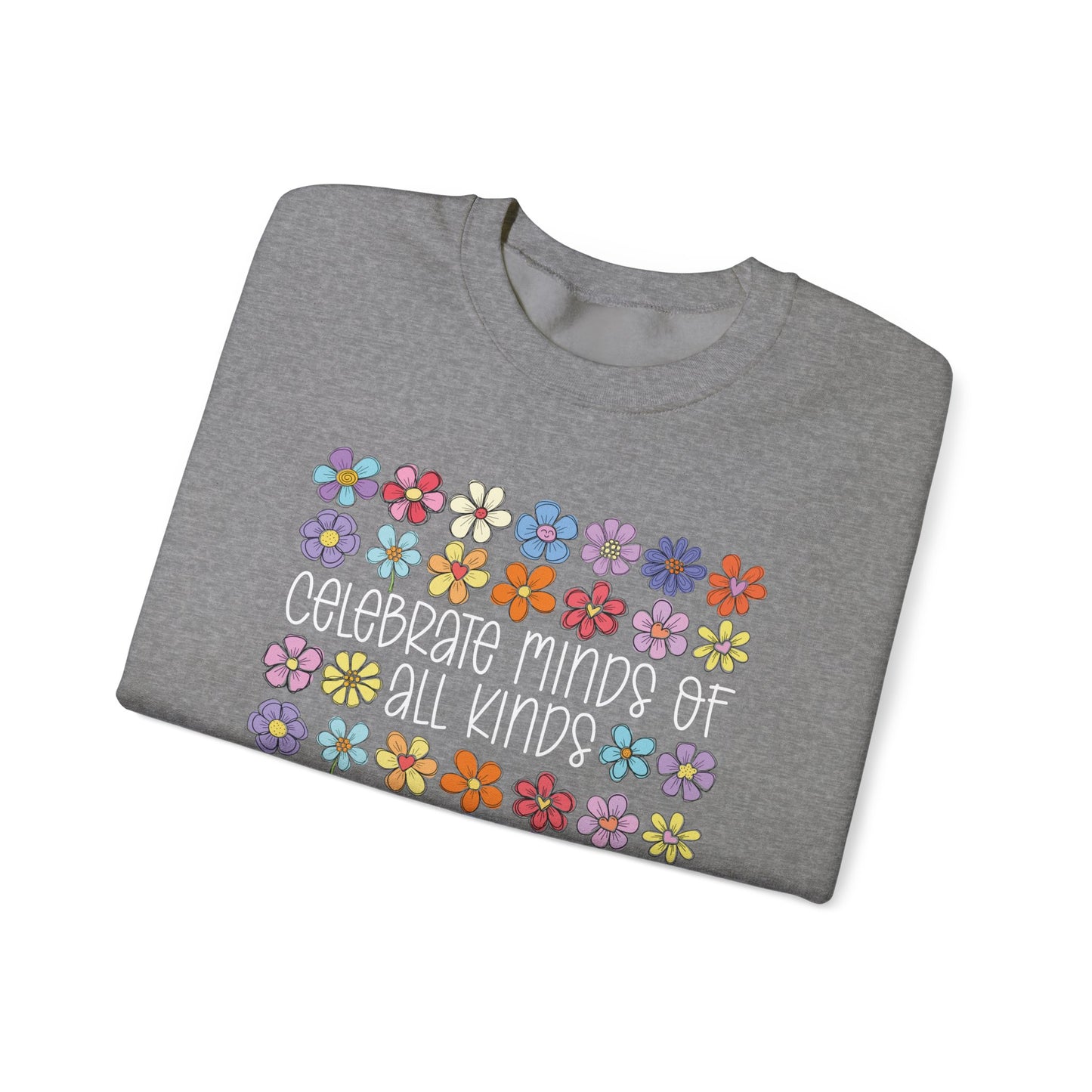 Celebrate Minds of All Kinds | Cozy Crewneck Sweatshirt