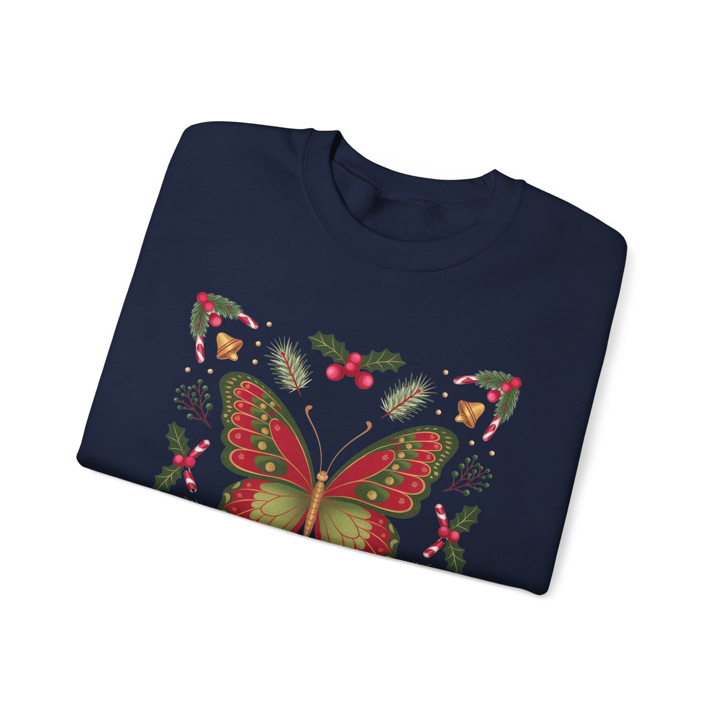 Holiday Butterfly Sweatshirt | Supported to Soar Collection | Cozy Christmas Pullover