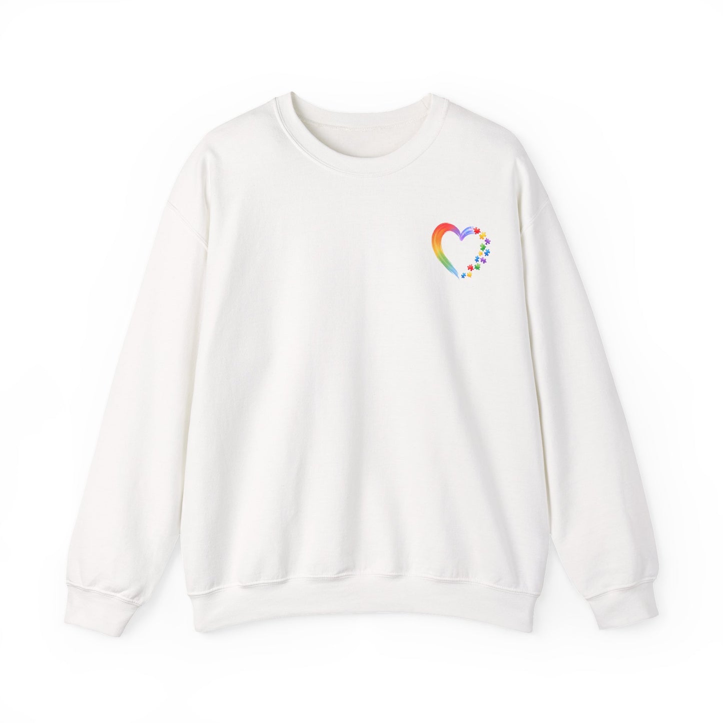 Autism Awareness Heart Sweatshirt | Neurodiversity Support Crewneck