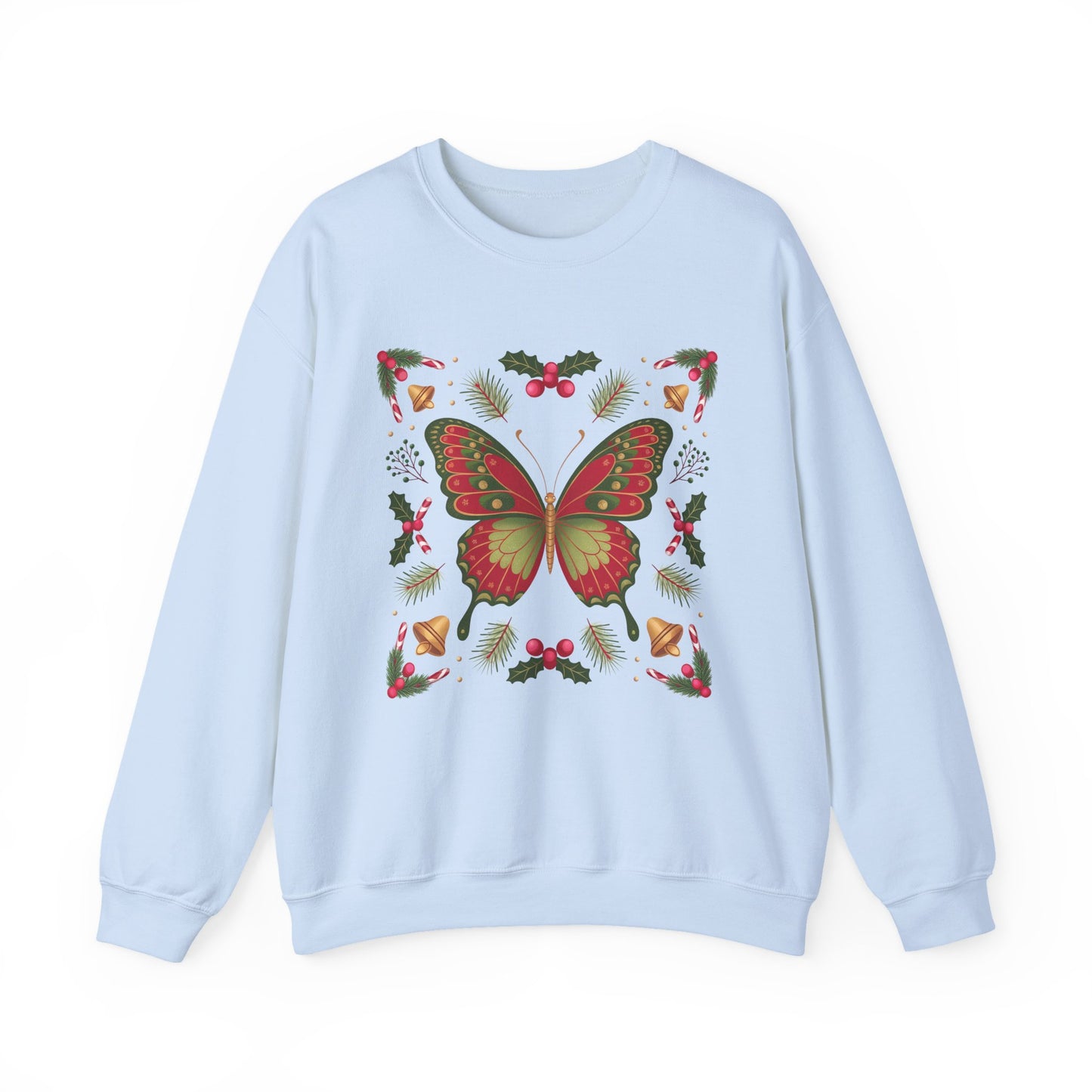 Holiday Butterfly Sweatshirt | Supported to Soar Collection | Cozy Christmas Pullover