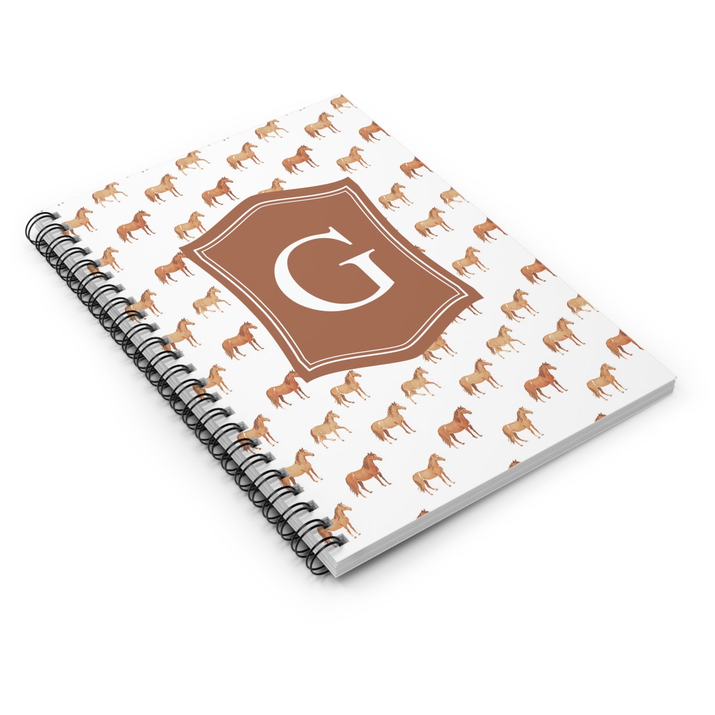 Personalized Horse Pattern Spiral Notebook