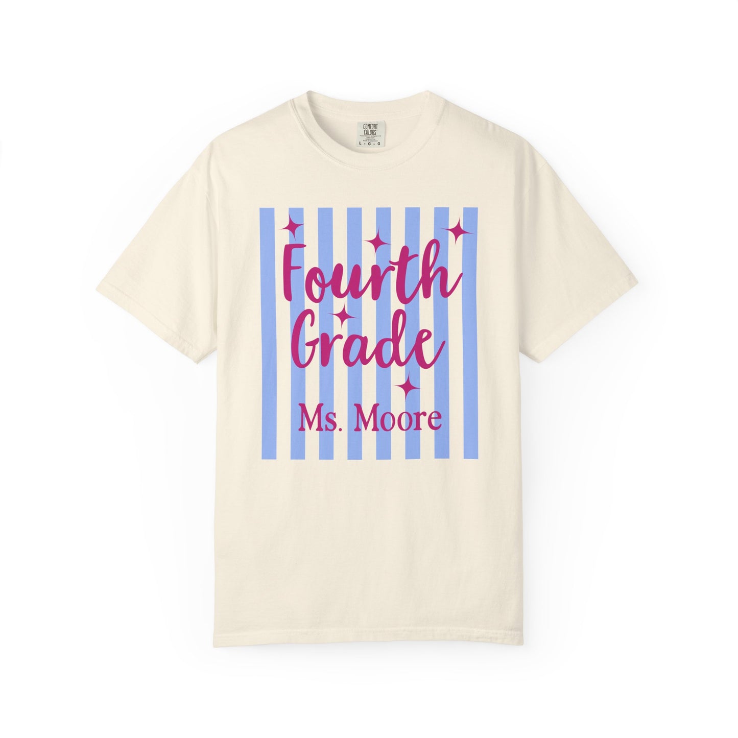 Personalized Fourth Grade Teacher Shirt | Custom Matching Fourth Grade Teacher Comfort Colors T-Shirt