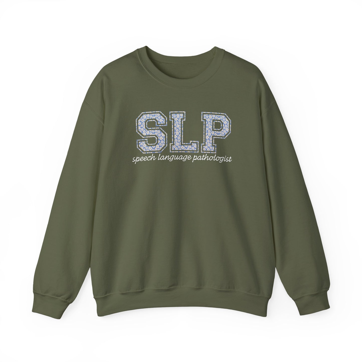 SLP Sweatshirt | Collegiate Floral Crewneck | Speech Therapist Gift