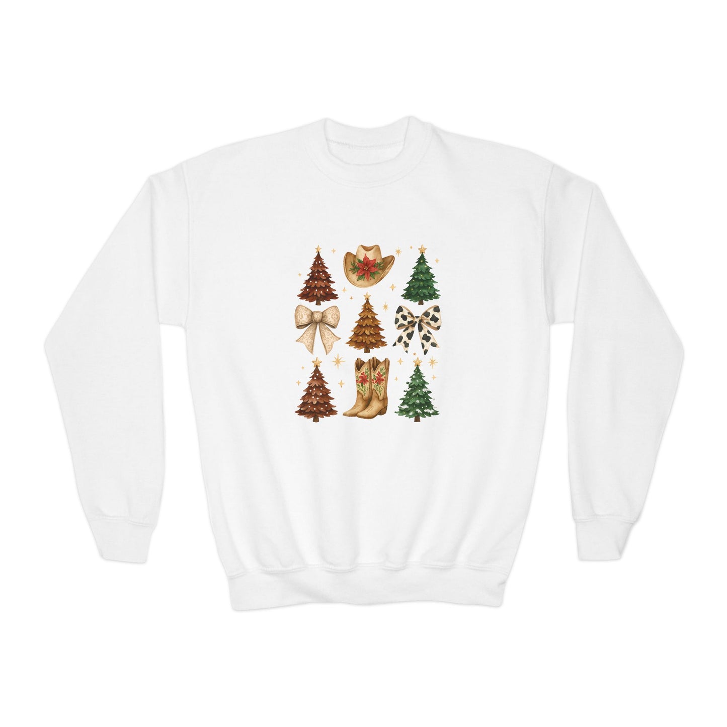Cowgirl Christmas Youth Sweatshirt – Western Holiday Pullover for Kids