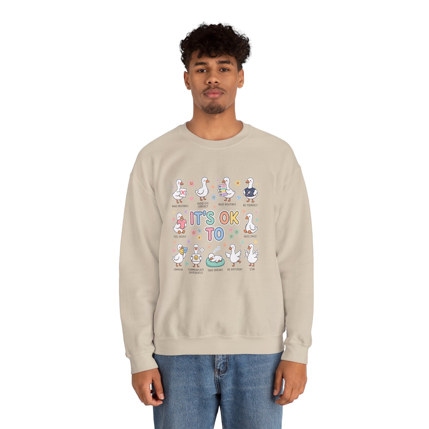 It’s OK To Sweatshirt | Inclusive Support Graphic Crewneck