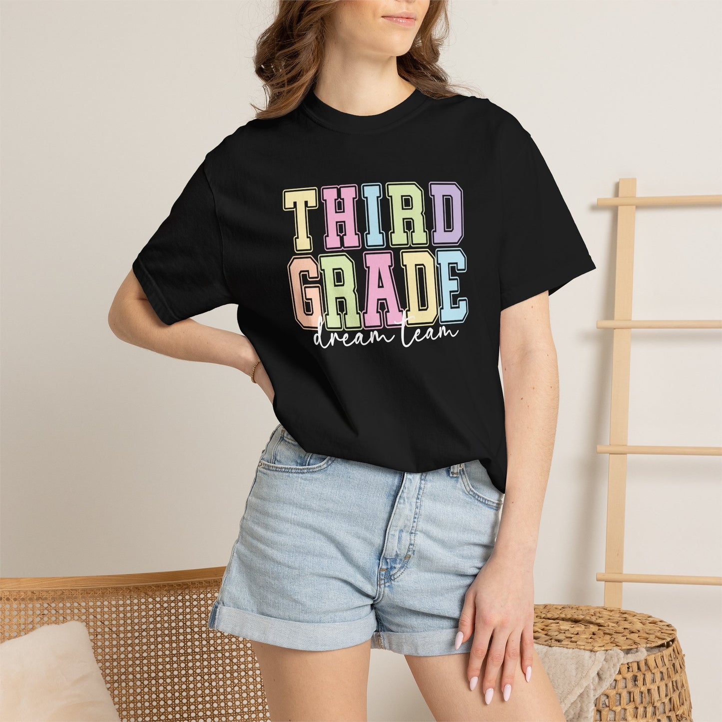 Third Grade Dream Team Comfort Colors® Teacher Shirt | Grade Level Teacher T-Shirt