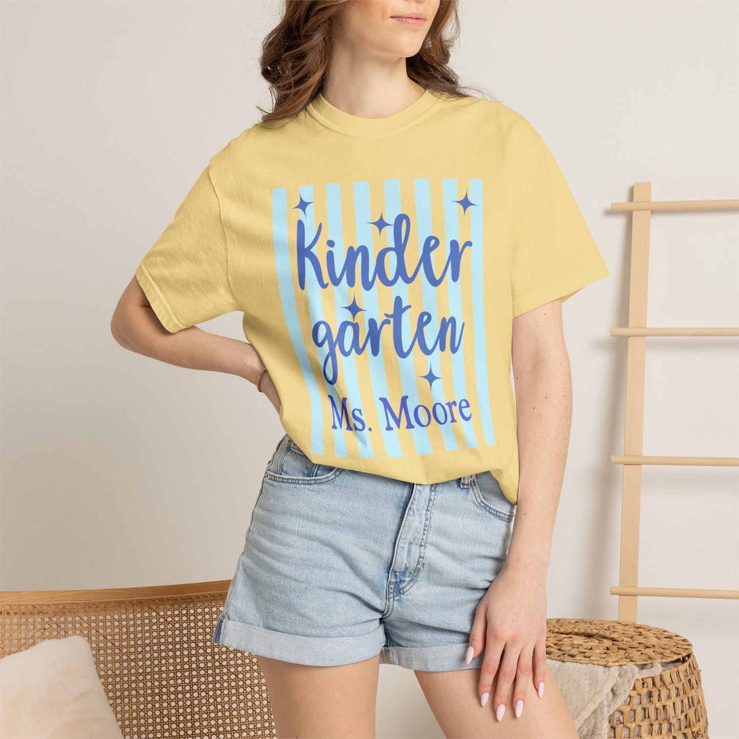 Personalized Kindergarten Teacher Shirt | Custom Matching Kindergarten Teacher Comfort Colors T-Shirt