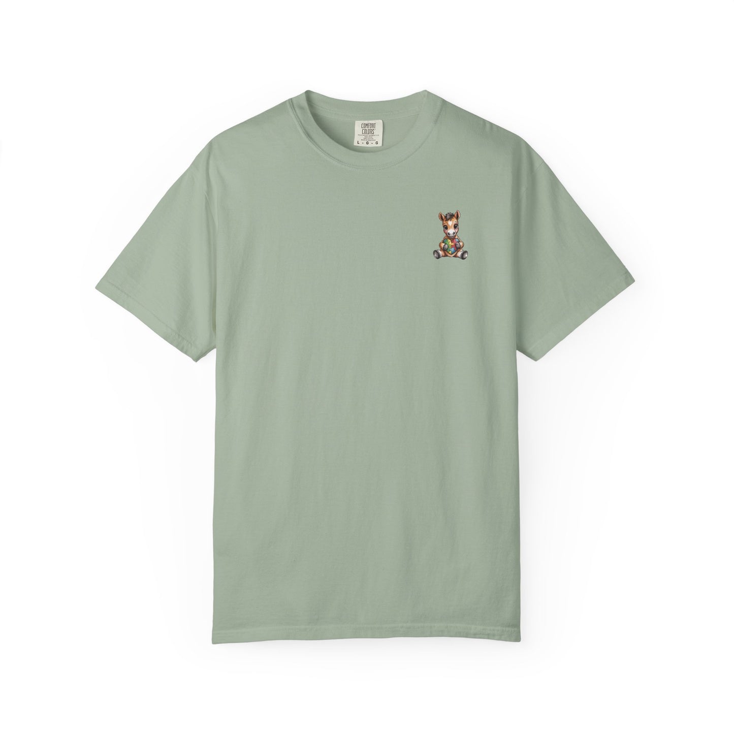 Horse & Heart Autism Awareness T Shirt | Comfort Colors Neurodiversity Support Tee